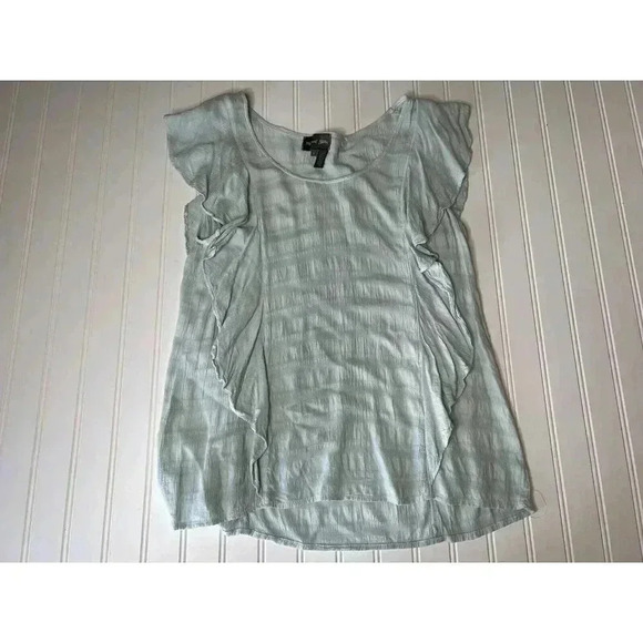 Anthropologie Michael Stars Ruffle Front Tank Womens Small Rayon - Picture 1 of 4